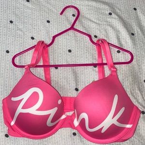 VS PINK WEAR EVERYWHERE T-SHIRT LIGHTLY LINED BRA 34 B
